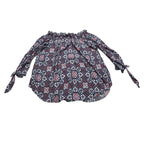 Blusa Off Shoulder De Mujer Extra Grande Rojo/azul