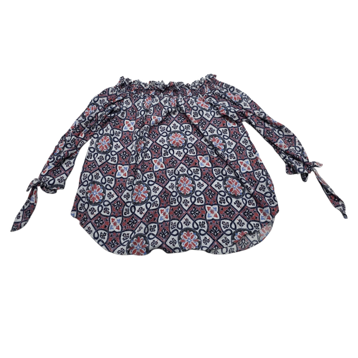 Blusa Off Shoulder De Mujer Extra Grande Rojo/azul