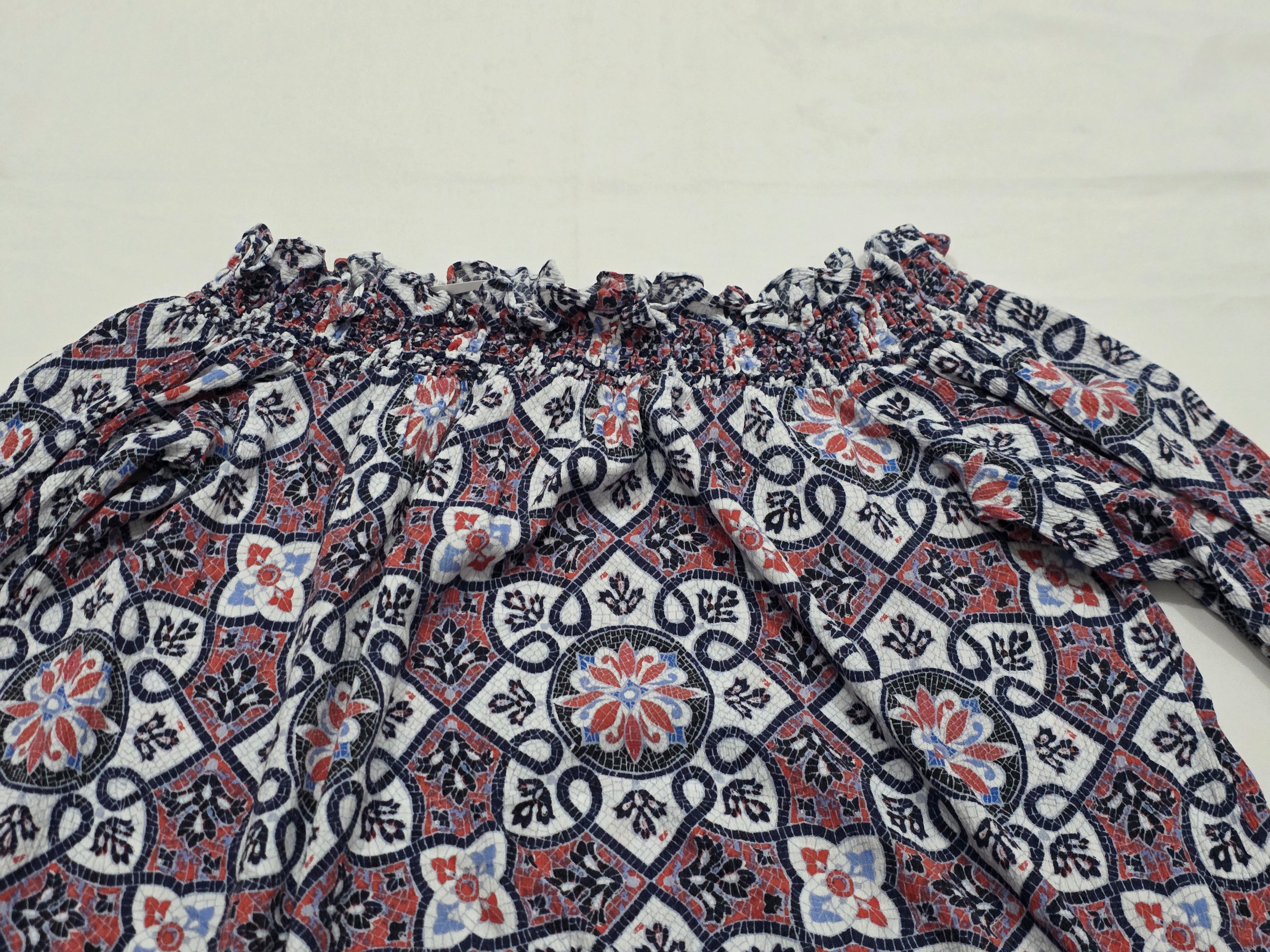 Blusa Off Shoulder De Mujer Extra Grande Rojo/azul