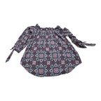 Blusa Off Shoulder De Mujer Extra Grande Rojo/azul