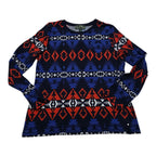 Playera Ralph Lauren Active Azul/rojo Extra Grande De Mujer