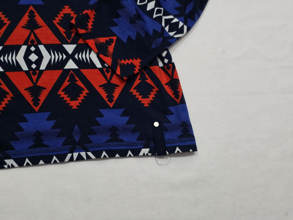 Playera Ralph Lauren Active Azul/rojo Extra Grande De Mujer