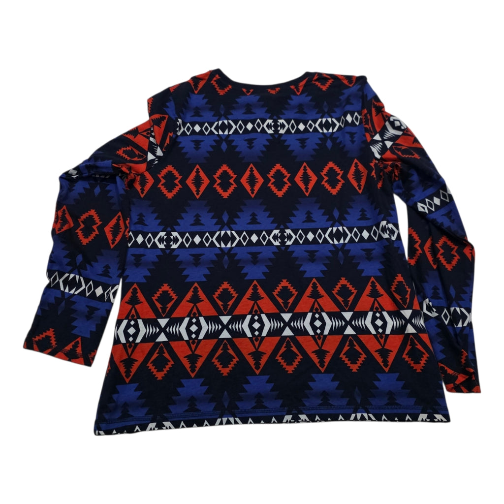 Playera Ralph Lauren Active Azul/rojo Extra Grande De Mujer