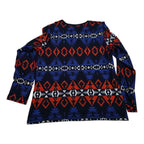 Playera Ralph Lauren Active Azul/rojo Extra Grande De Mujer