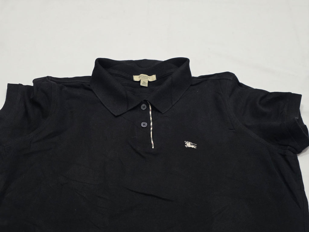 Playera Burberry Mujer Extra Grande Color Negro Cuello Polo