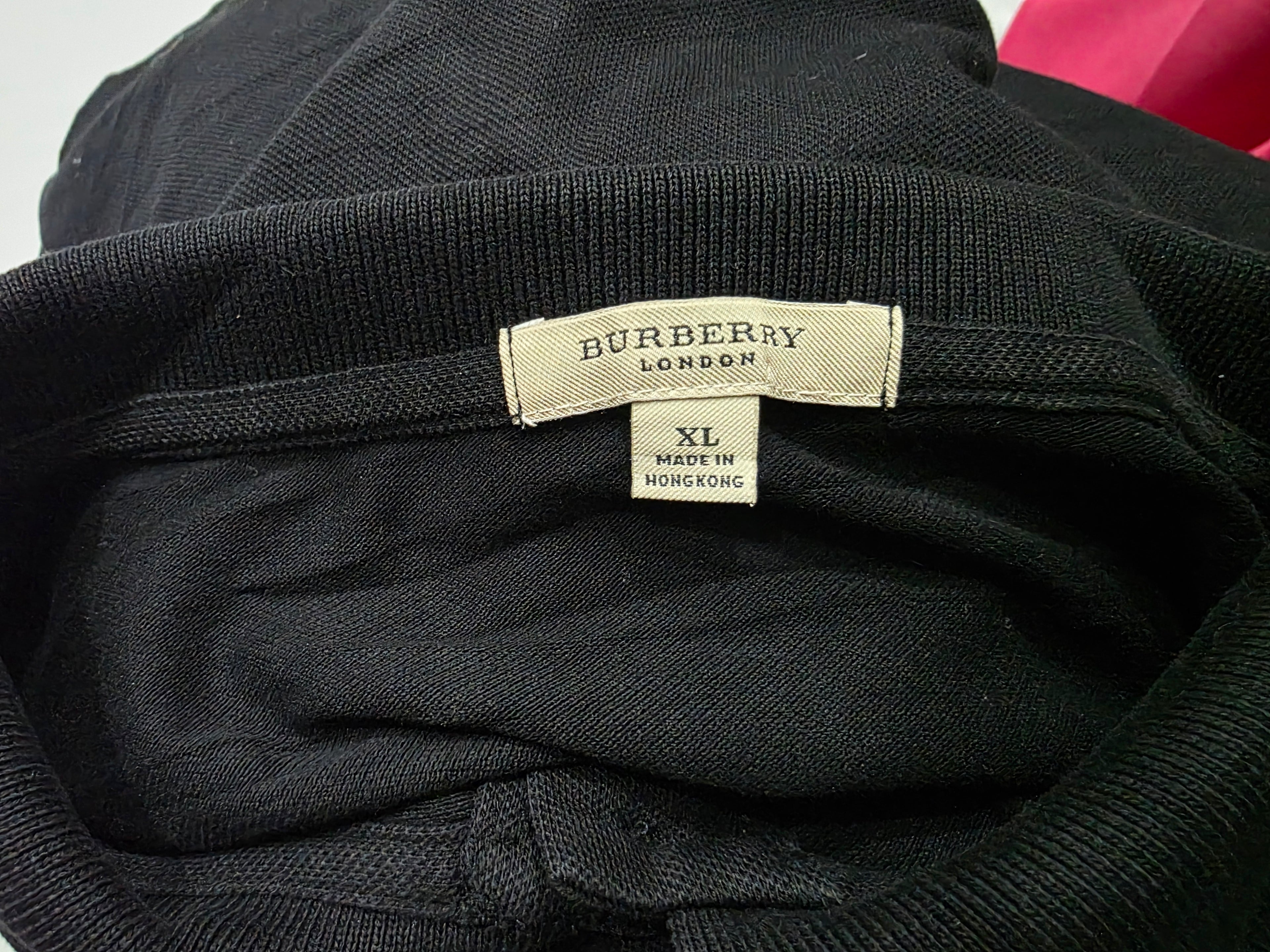 Playera Burberry Mujer Extra Grande Color Negro Cuello Polo