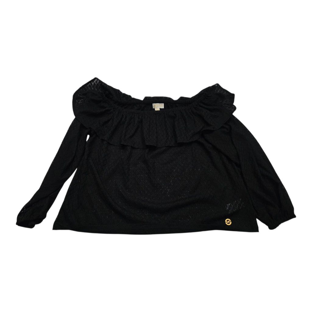 Blusa Off Shoulder De Mujer Extra Grande Encaje Color Negri