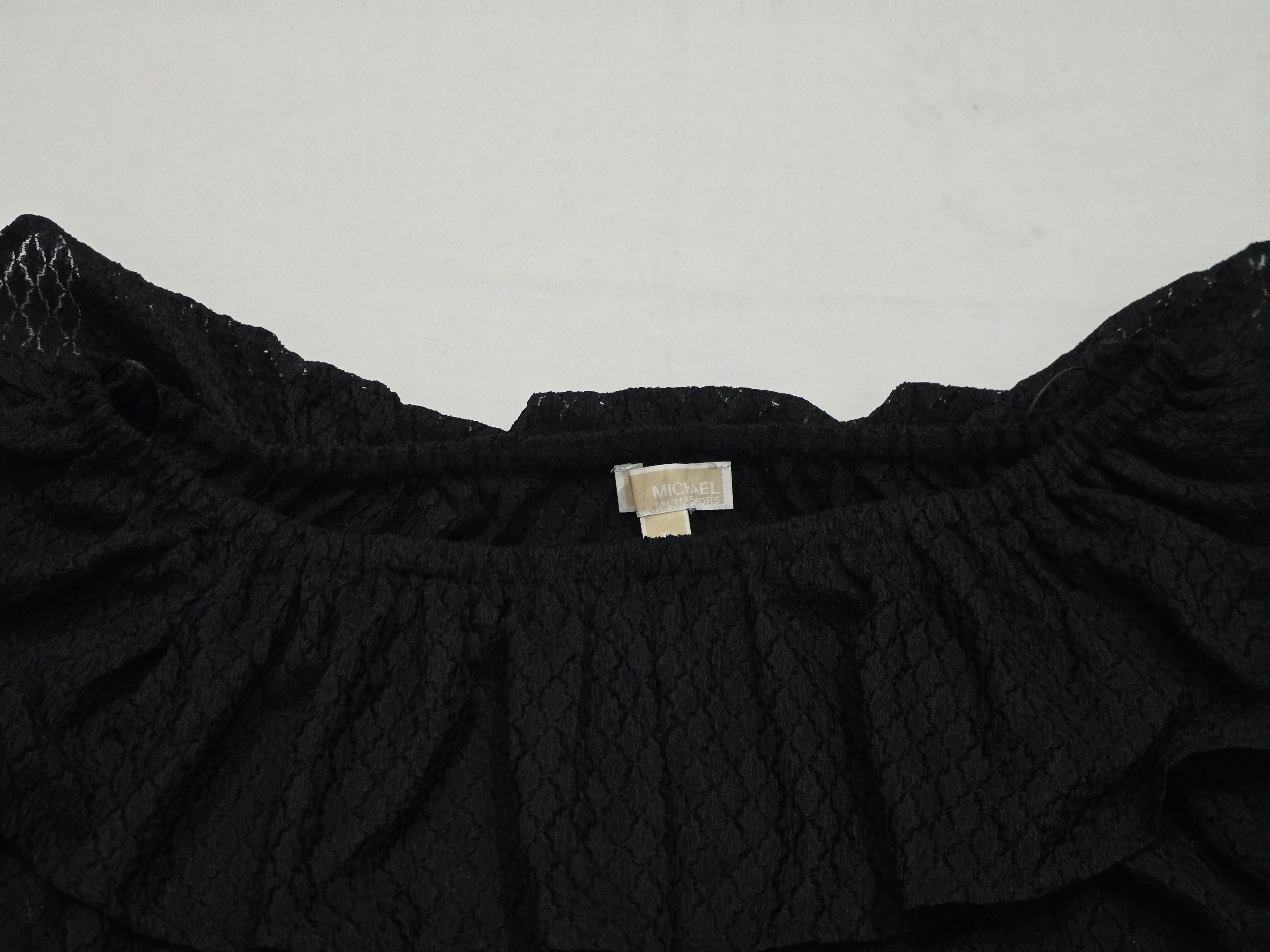 Blusa Off Shoulder De Mujer Extra Grande Encaje Color Negri
