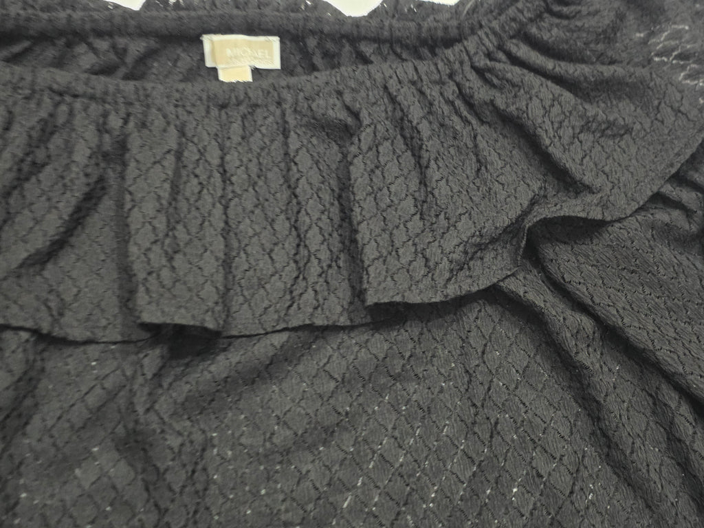 Blusa Off Shoulder De Mujer Extra Grande Encaje Color Negri