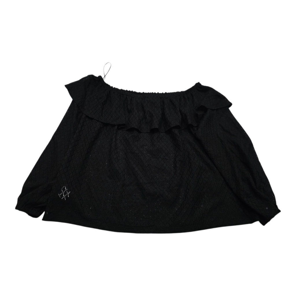 Blusa Off Shoulder De Mujer Extra Grande Encaje Color Negri