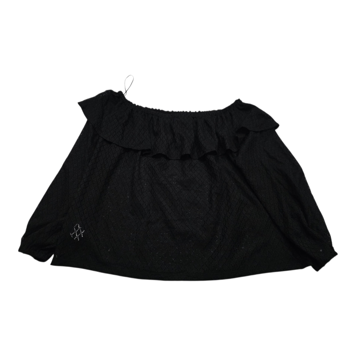 Blusa Off Shoulder De Mujer Extra Grande Encaje Color Negri