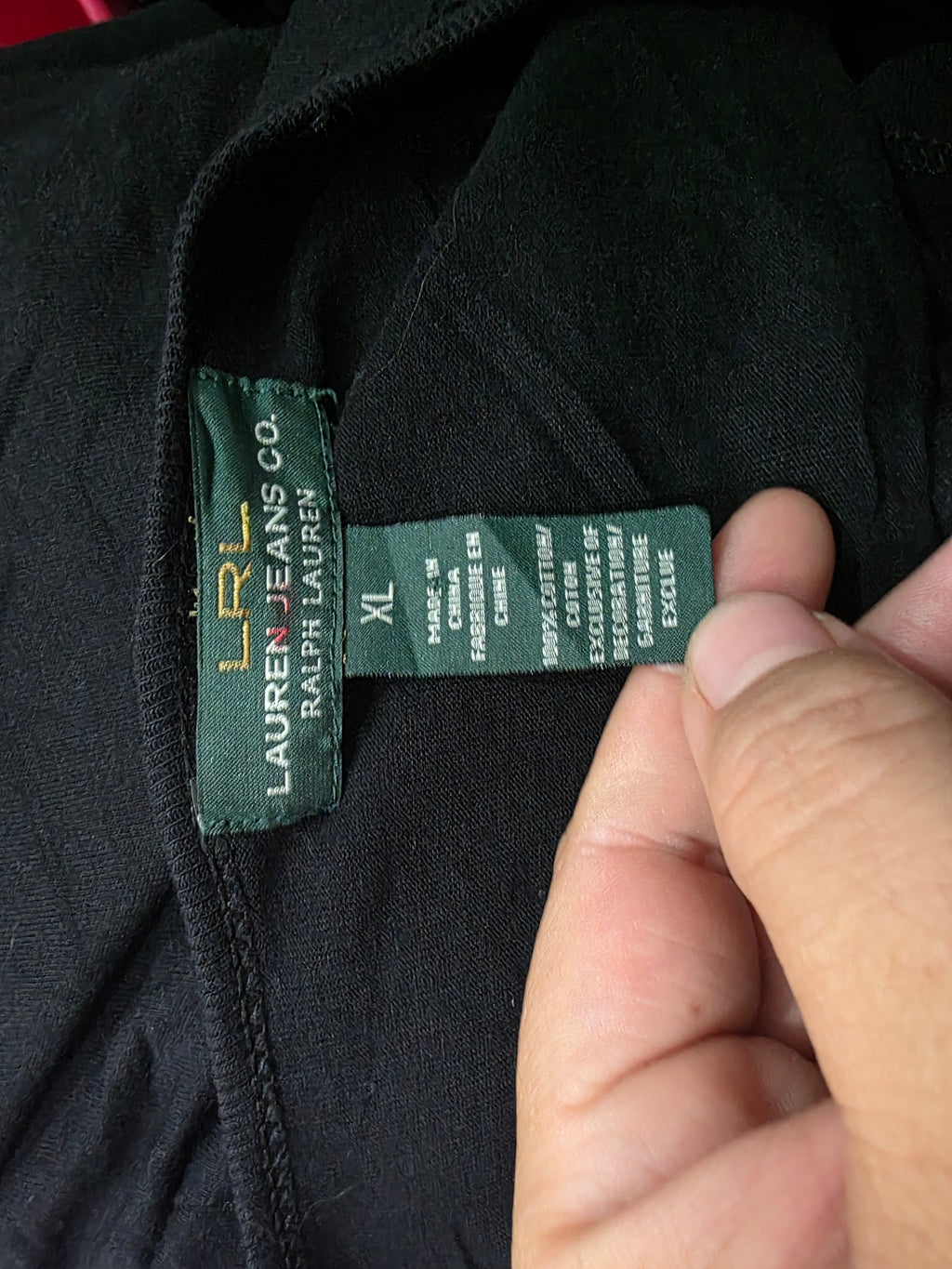 Playera Ralph Lauren Jeans Mujer Extragrande Negro Mangaarga (Usado)