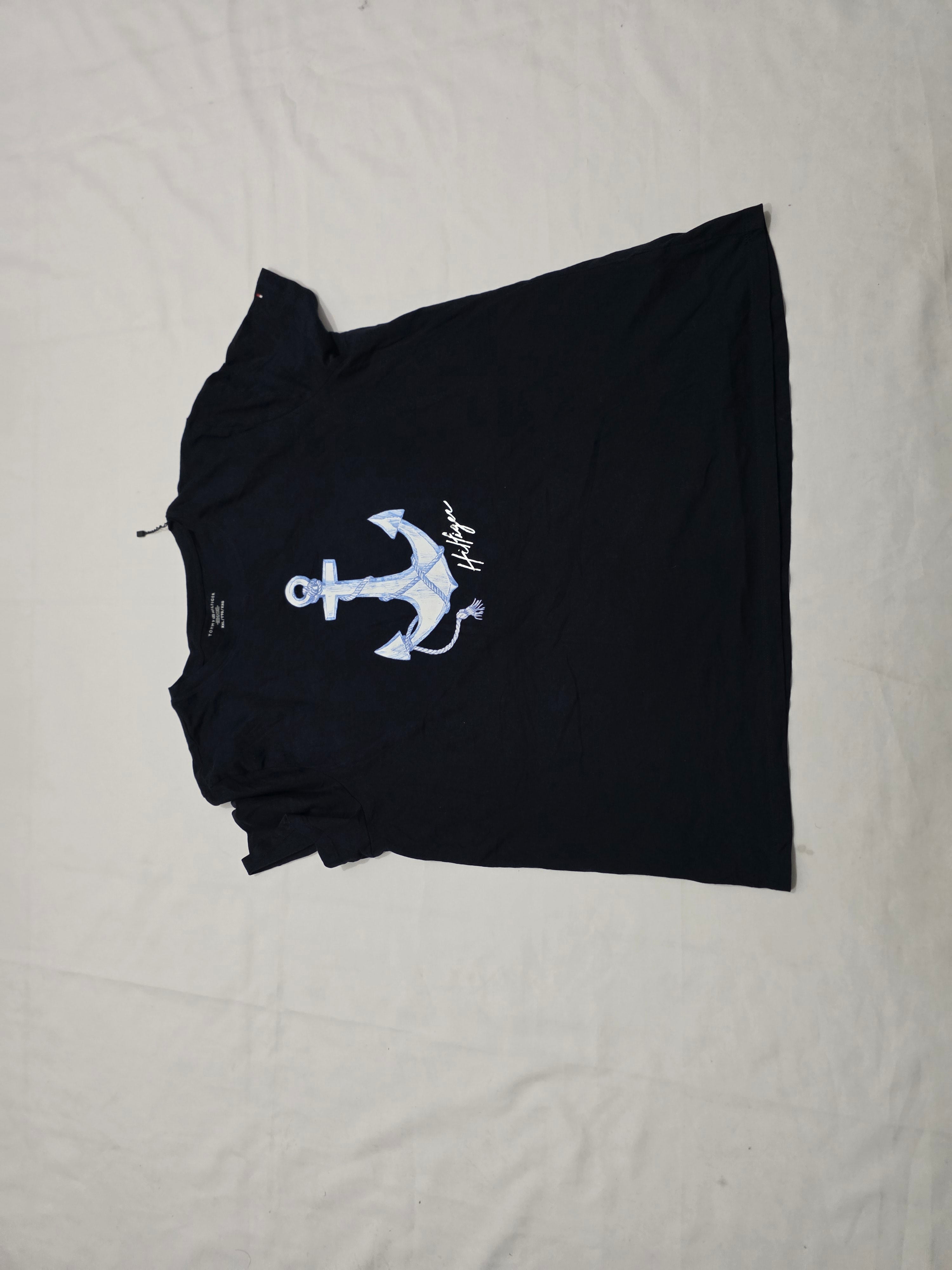 Playera Tommy Hilfiger Mujer Xxl Manga Corta Azul Marino