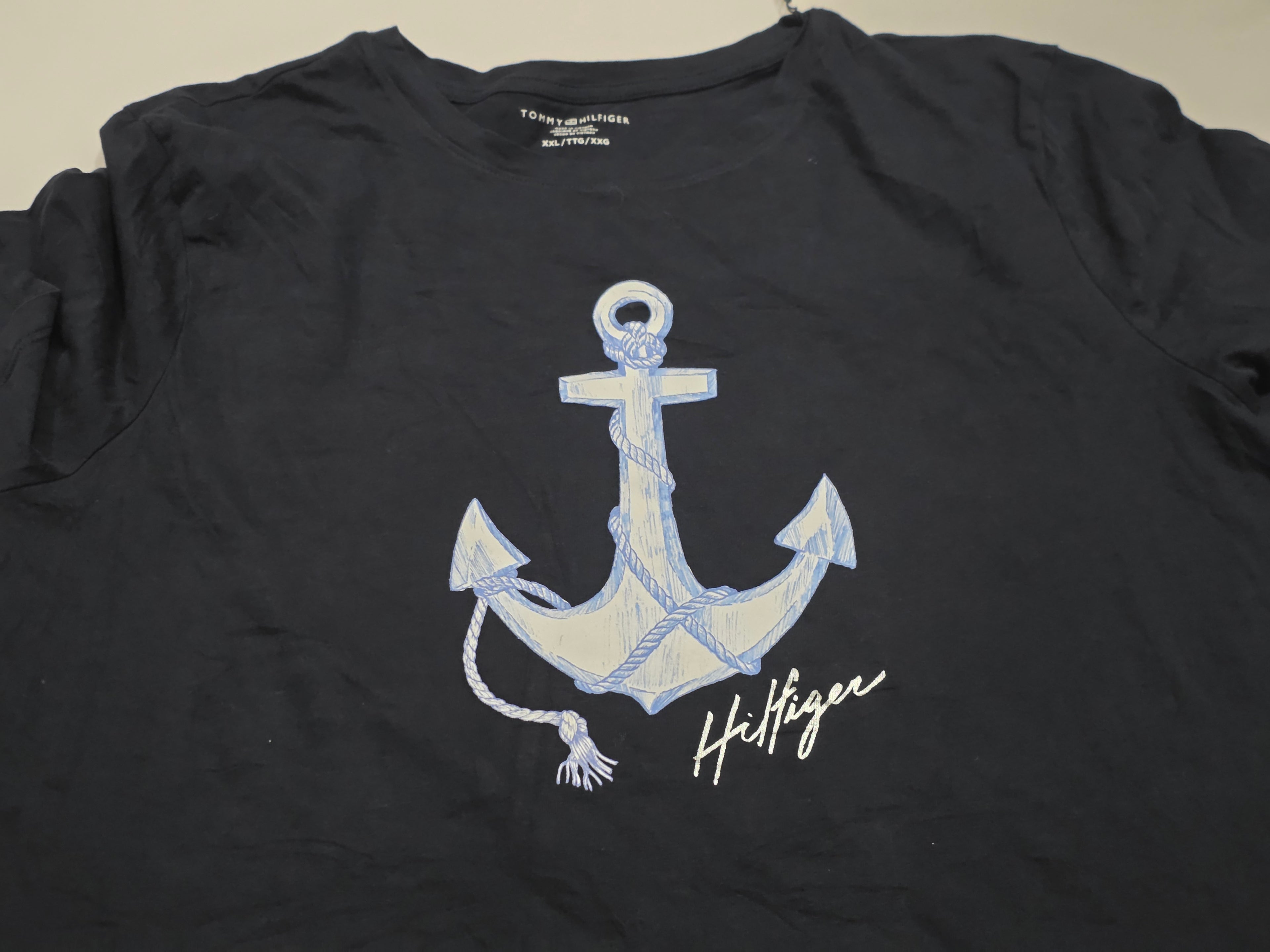 Playera Tommy Hilfiger Mujer Xxl Manga Corta Azul Marino