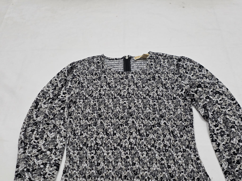 Vestido Michael Kors Mujer Chica Grisnegro Manga Larga