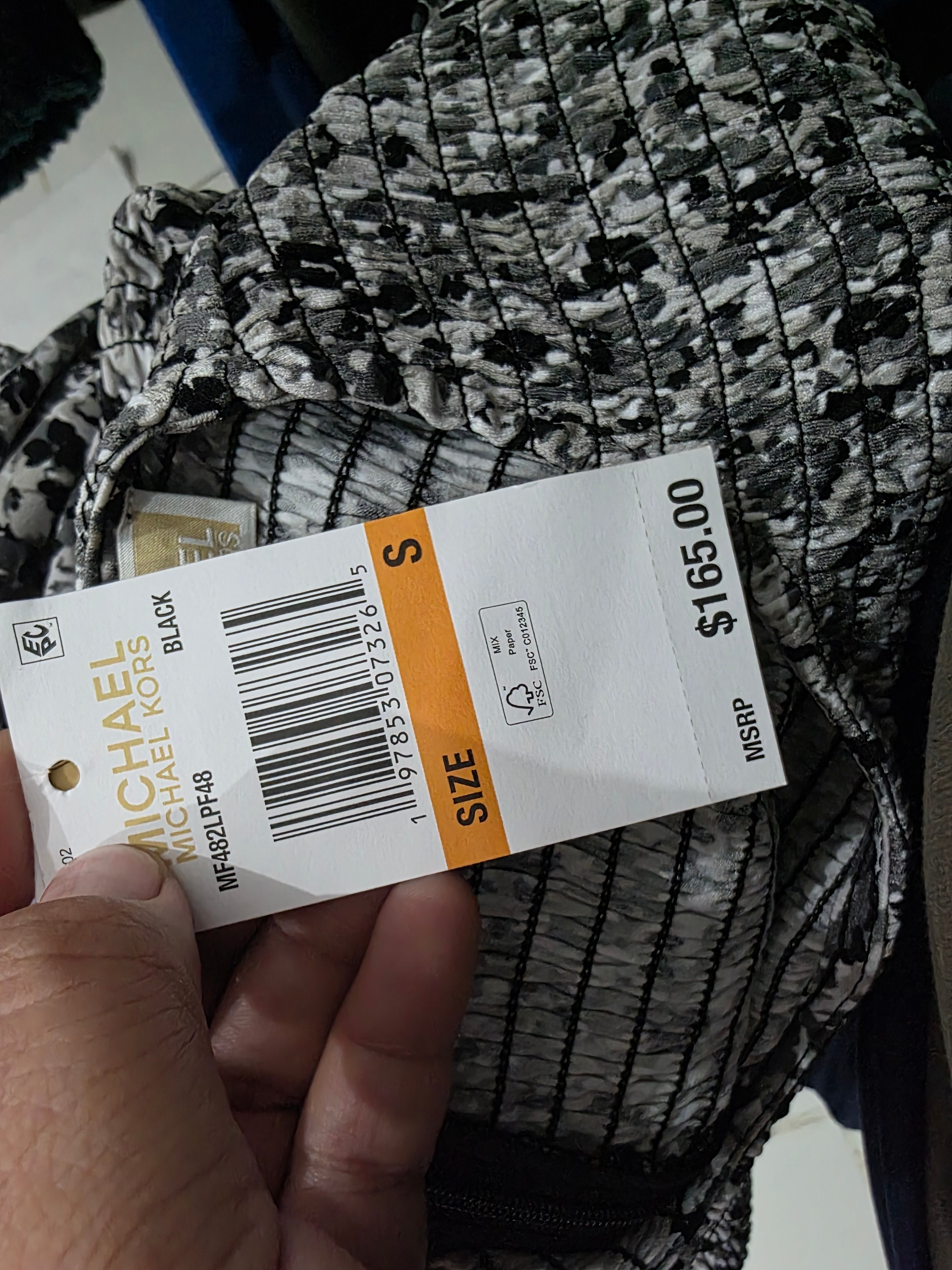 Vestido Michael Kors Mujer Chica Grisnegro Manga Larga