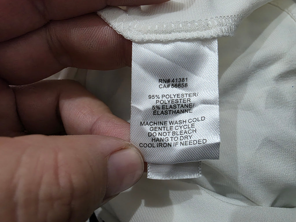 Vestido Ralph Lauren Gris/blanco Flores Talla 6 Manga Corta