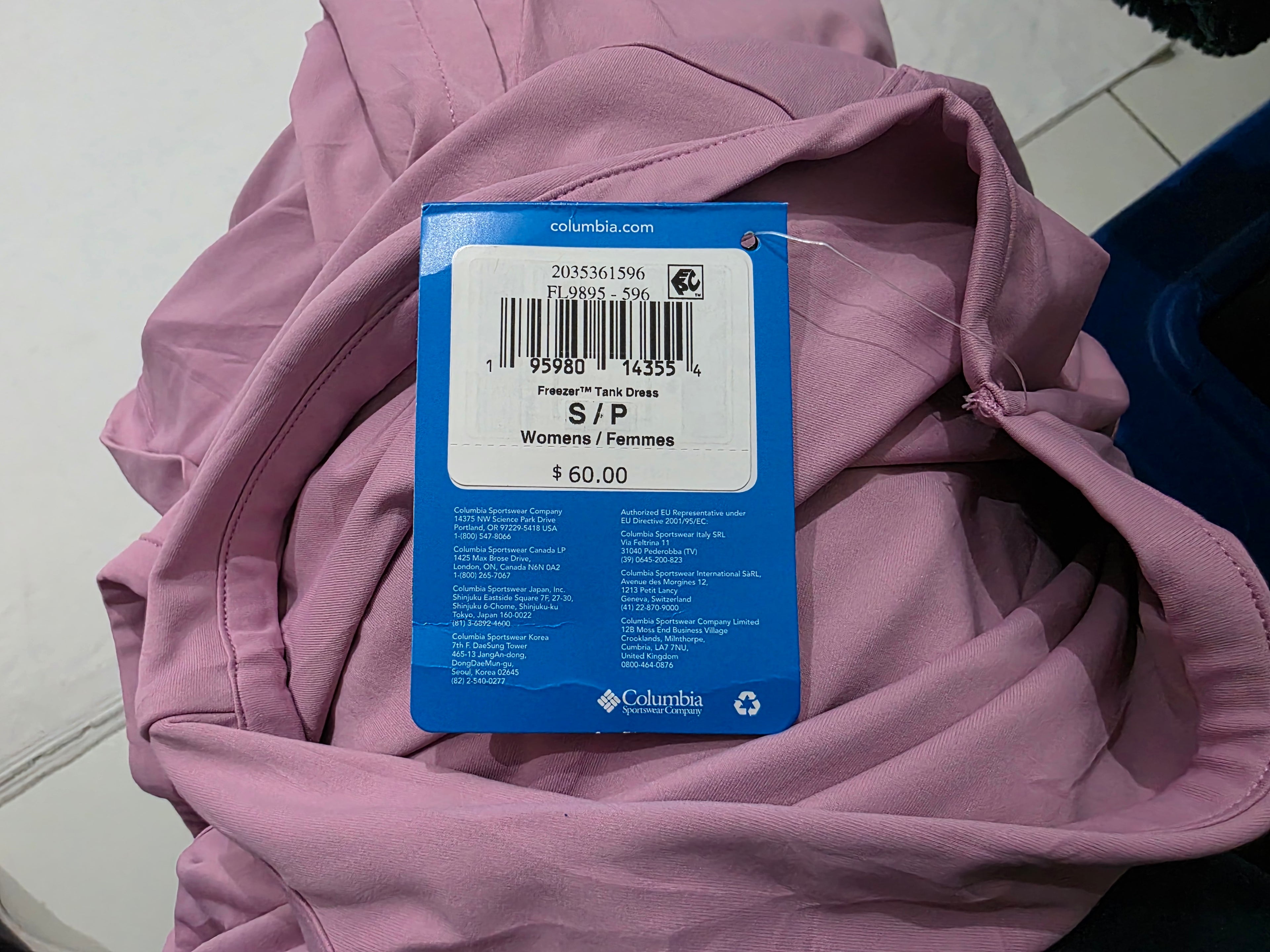 Vestido Columbia Mujer Chica Rosa Sin Mangas Color.rosa