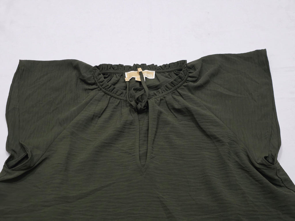 Blusa Michael Kors De Mujer Talla Mediana Verde Manga Corta