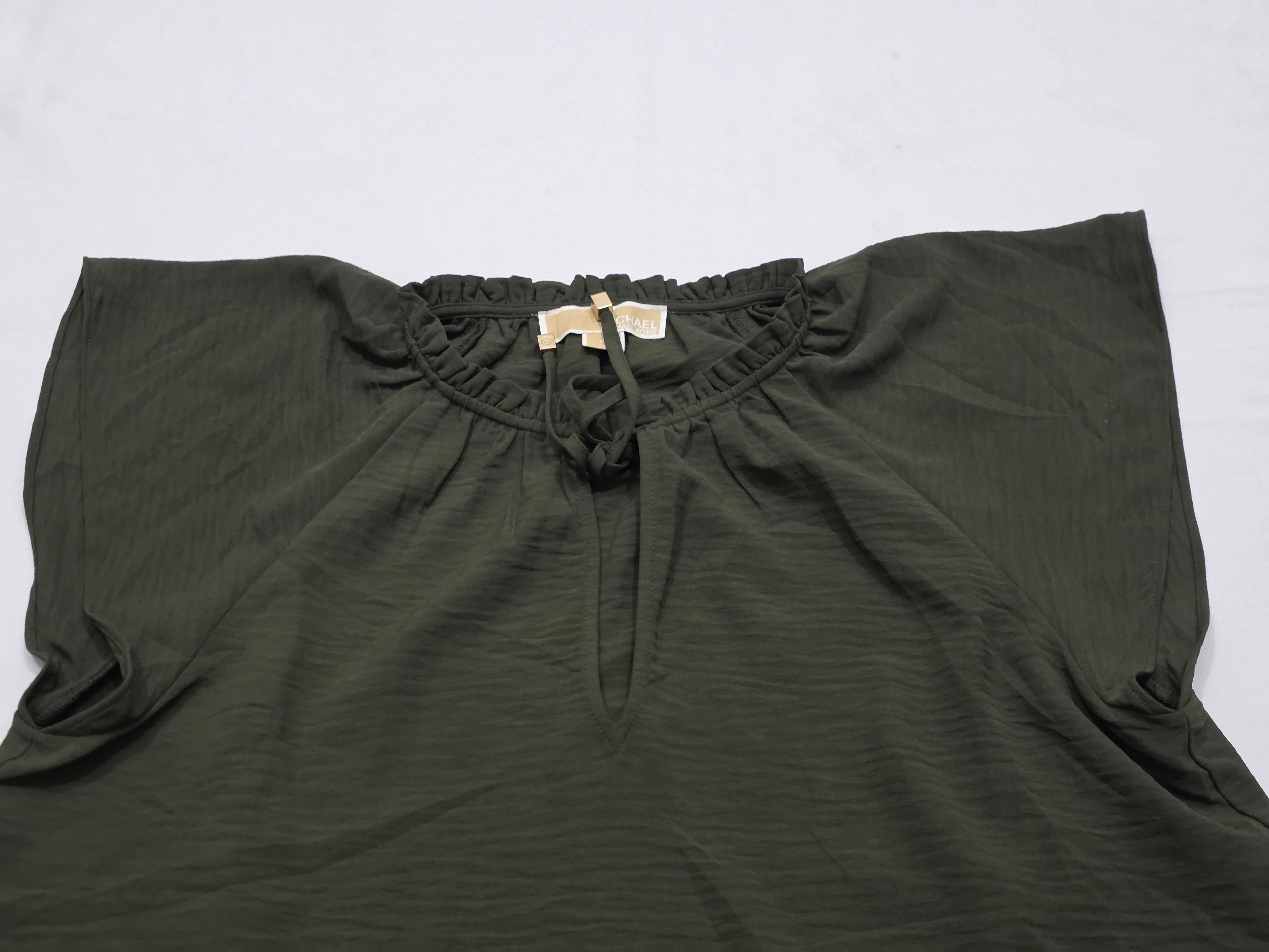 Blusa Michael Kors De Mujer Talla Mediana Verde Manga Corta