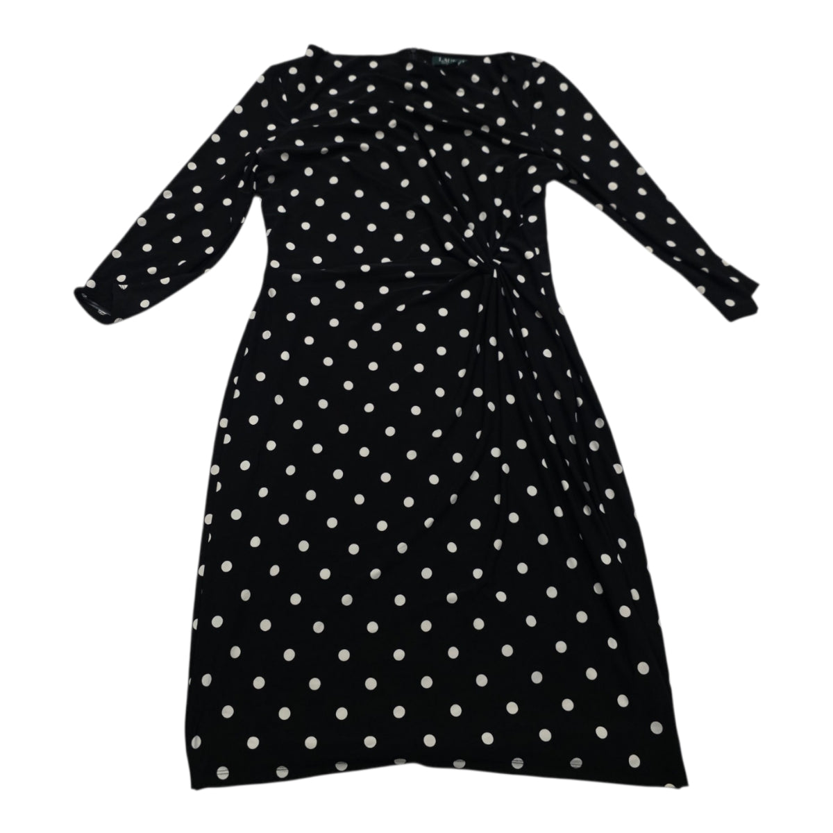 Vestido Ralph Lauren Mujer Talla 10 Color Negro De Lunares