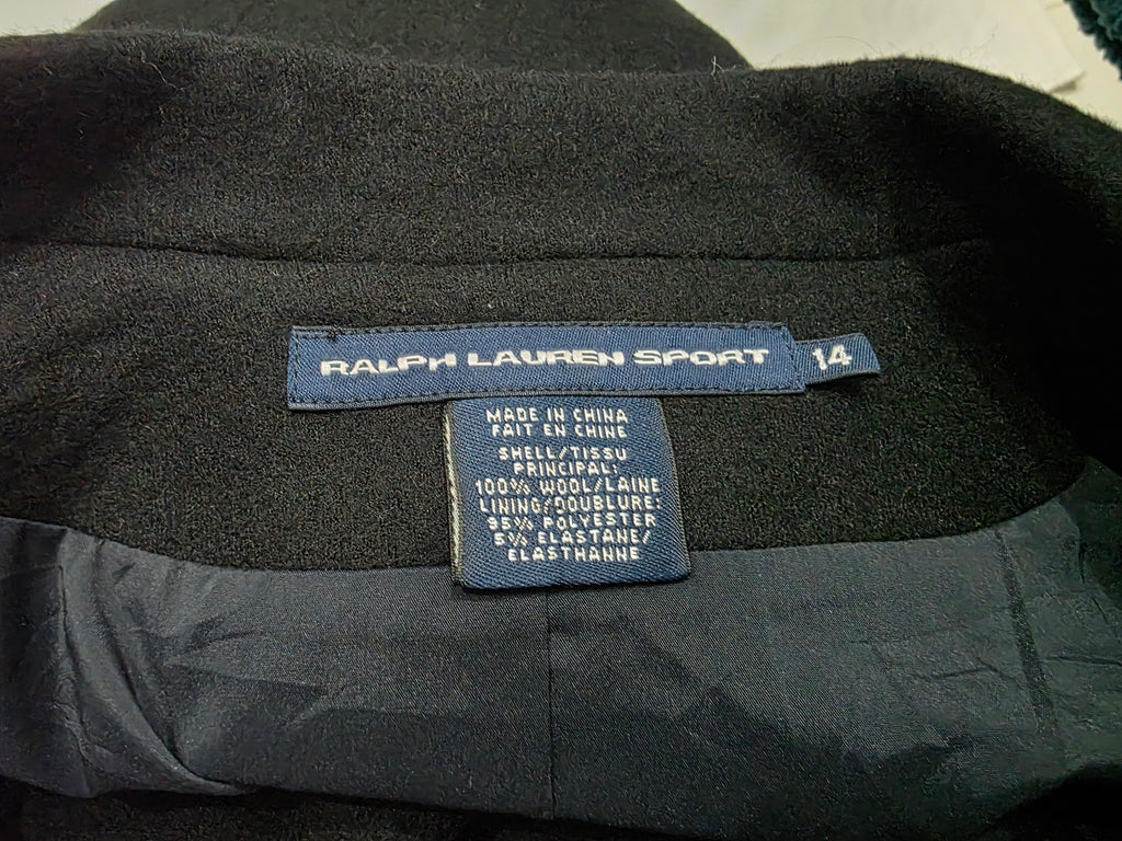 Blazer Ralph Lauren Mujer Talla 14 De Mujerlana Negro Cola