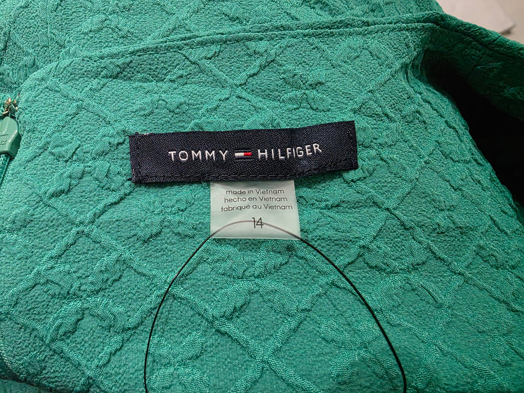 Vestido Tommy Hilfiger Mujer 14 Color Verde Manga Amplia