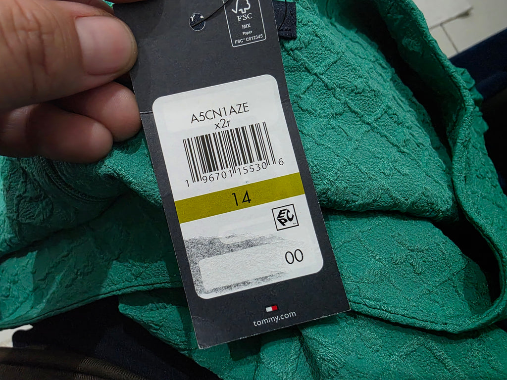 Vestido Tommy Hilfiger Mujer 14 Color Verde Manga Amplia