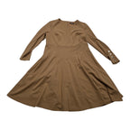 Vestido Midi Tommy Hilfiger Camel Manga Larga Dorados 14