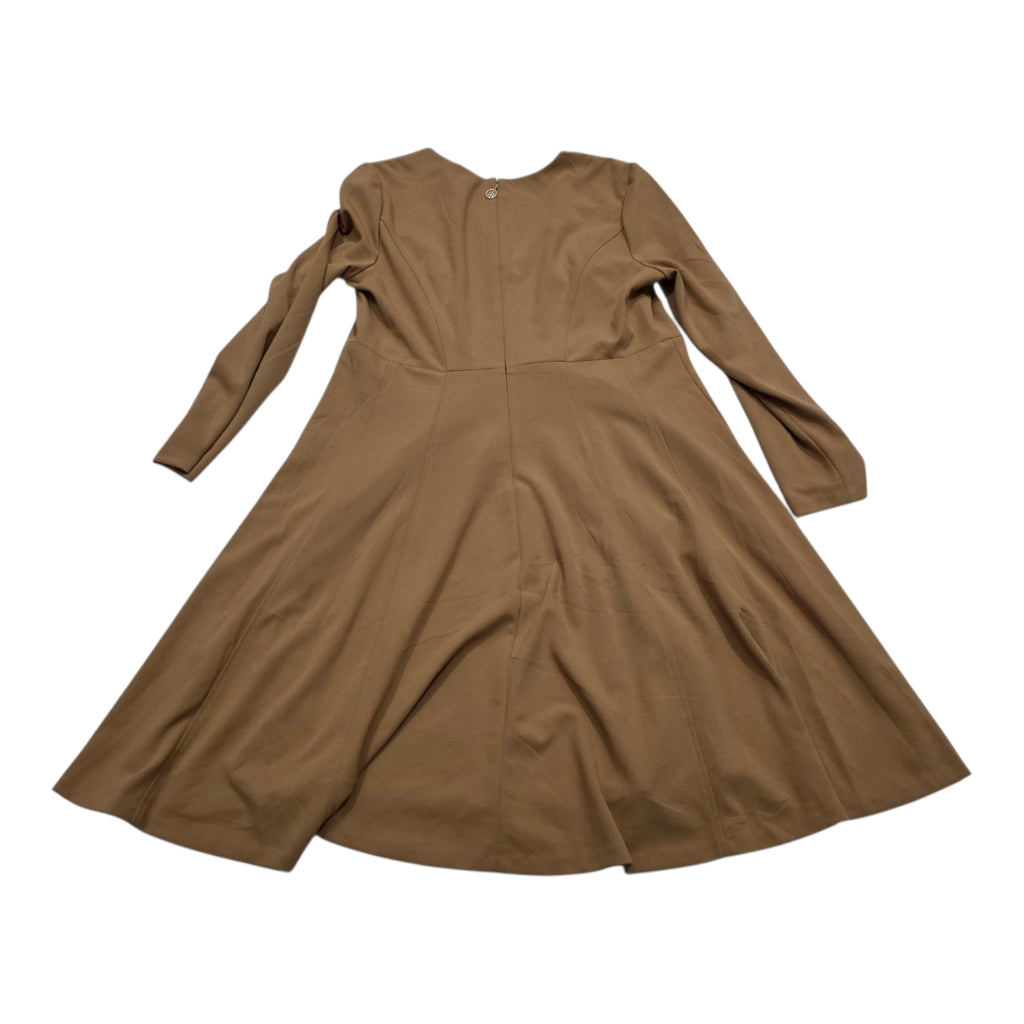 Vestido Midi Tommy Hilfiger Camel Manga Larga Dorados 14