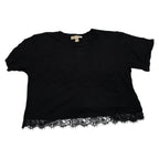 Blusa Michael Kors Mujer Extra Grande Color Negro Con Encaje