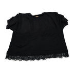 Blusa Michael Kors Mujer Extra Grande Color Negro Con Encaje