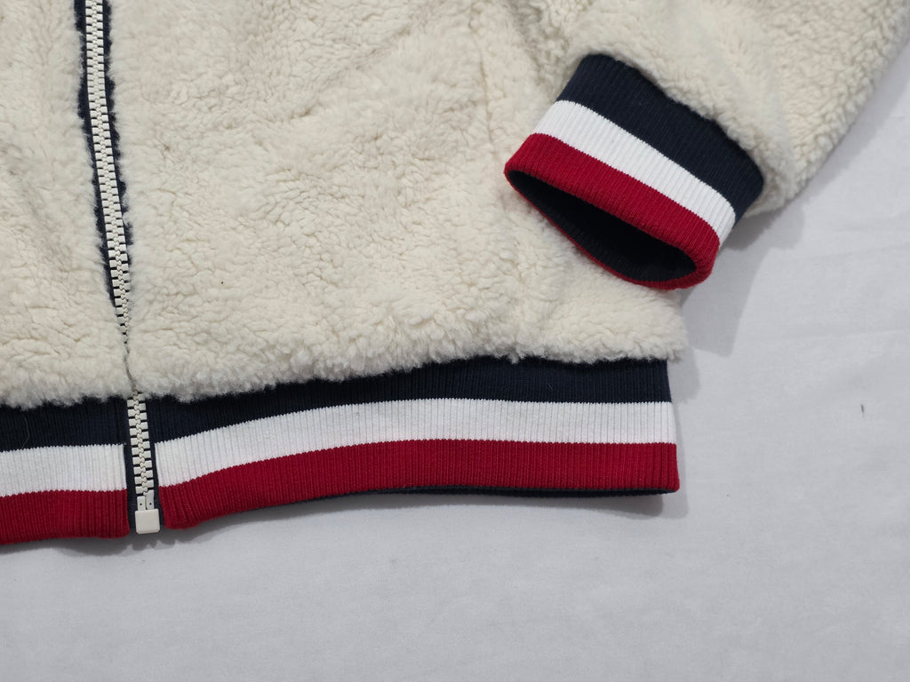 Chamarra Afelpada Tommy Hilfiger Mujer Mediana Crema Gorro