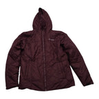 Chamarra Columbia De Mujer Talla Grande Color Vino Afelpada