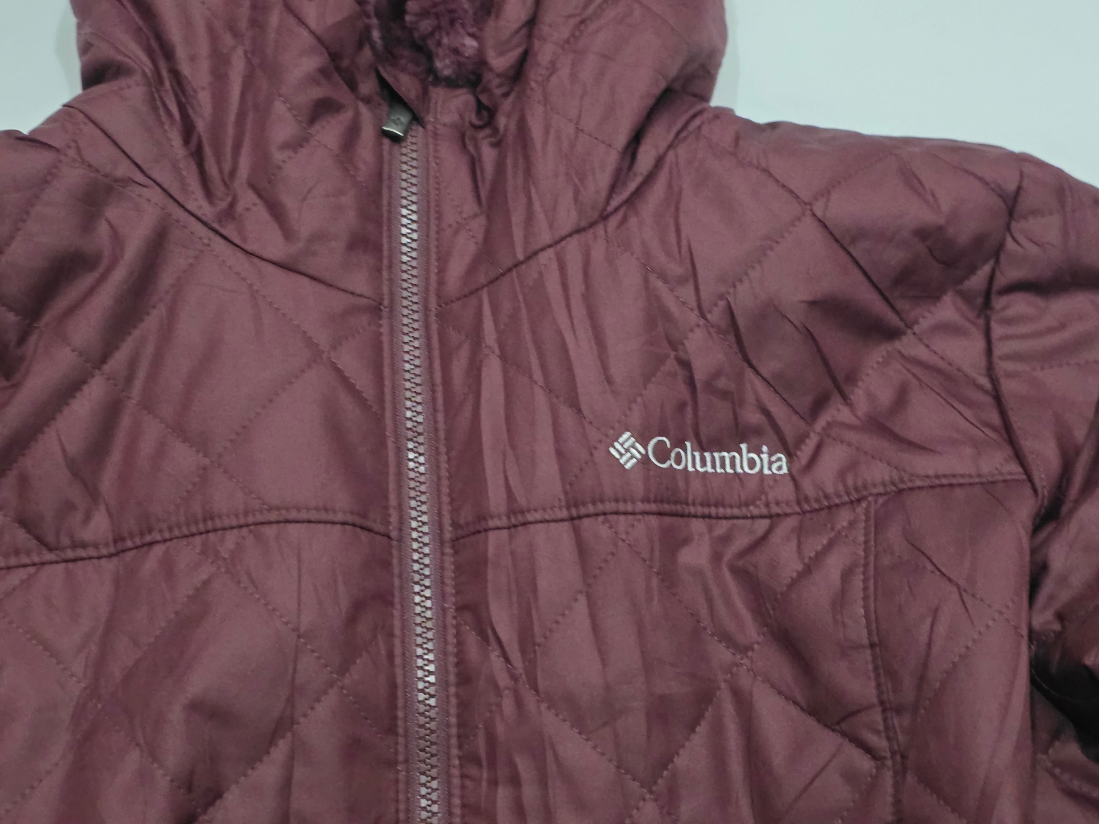 Chamarra Columbia De Mujer Talla Grande Color Vino Afelpada