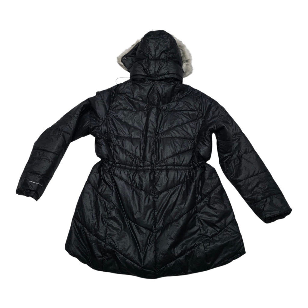 Chamarra Cazadora Columbia Mujer 1x Color Negro Con Gorro
