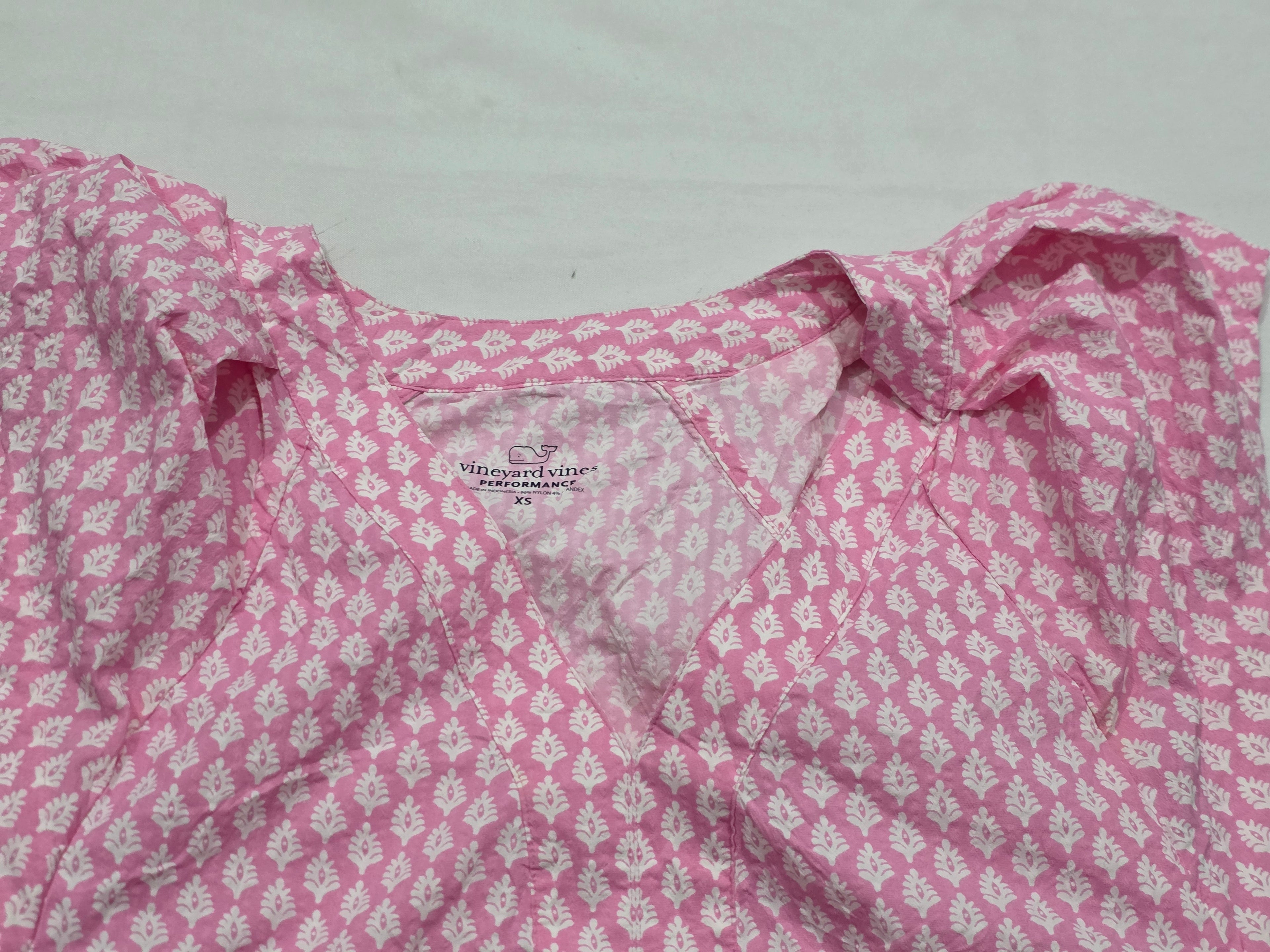 Blusa Vineyard Vines Perfoemance De Mujer Xchica Rosa/blanco