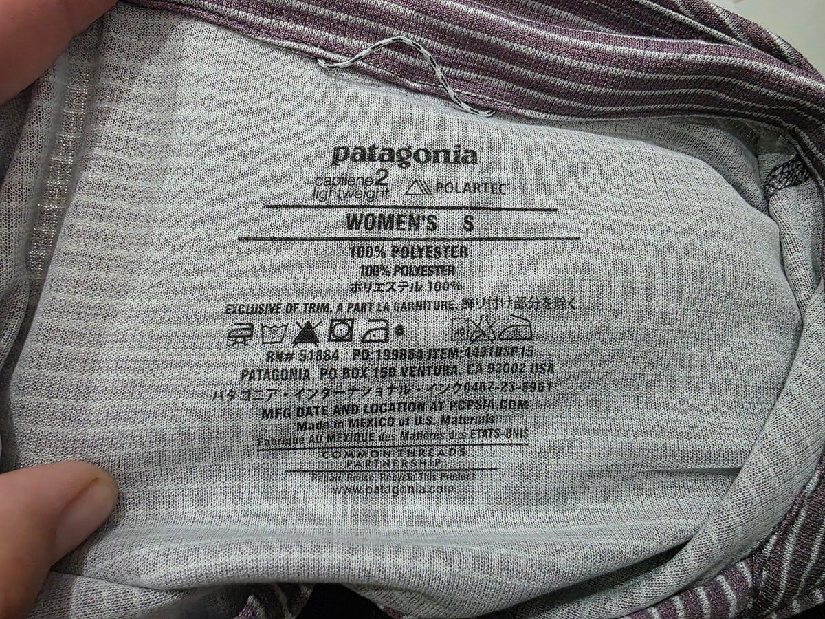 Playera Patagonia Chica Capilene Light Weight Morada