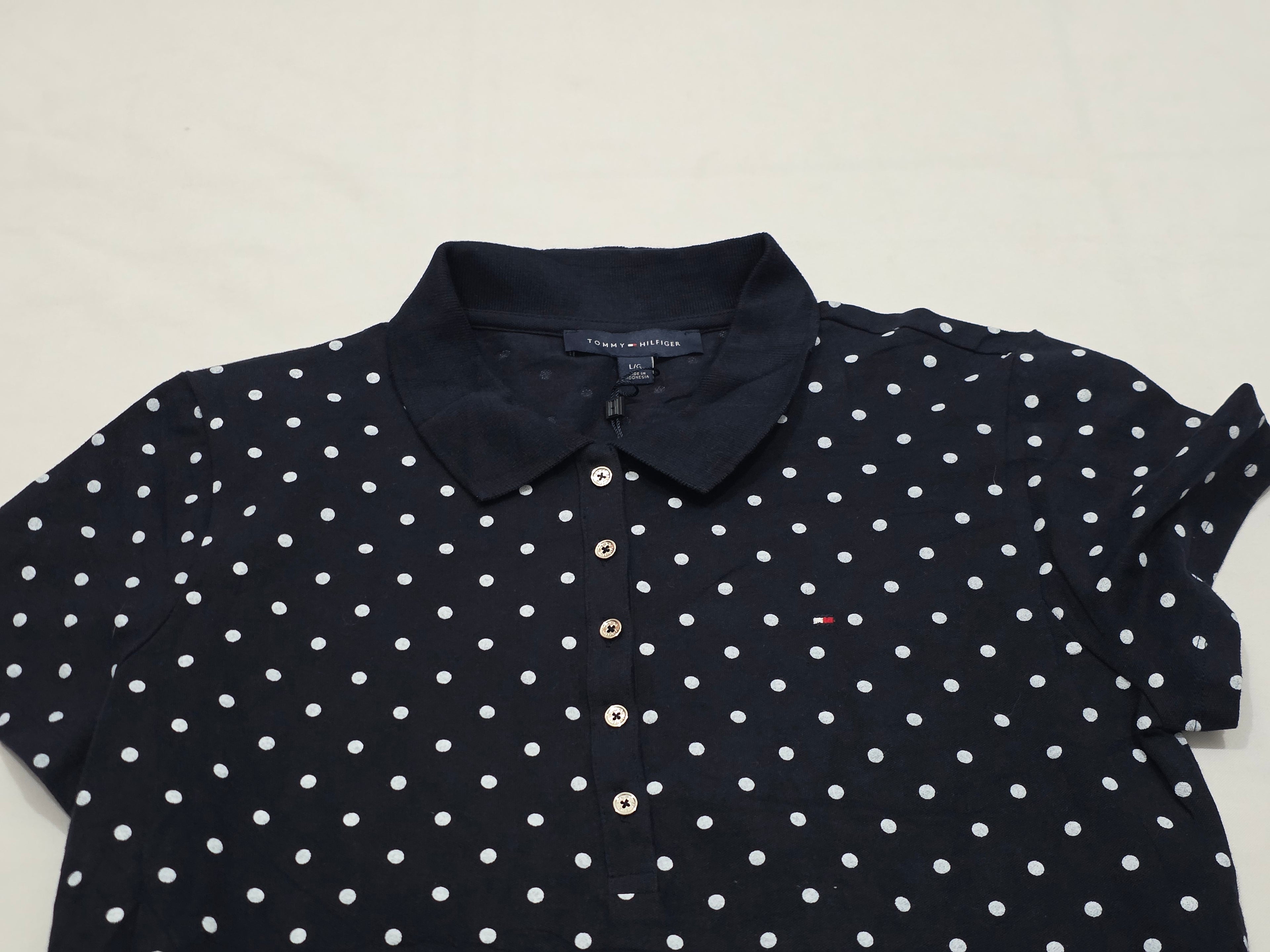 Vestido Tommy Hilfiger De Mujer Grande L Lunares Azul