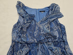 Vestido Tommy Hilfiger Talla 14 Azul Figuras