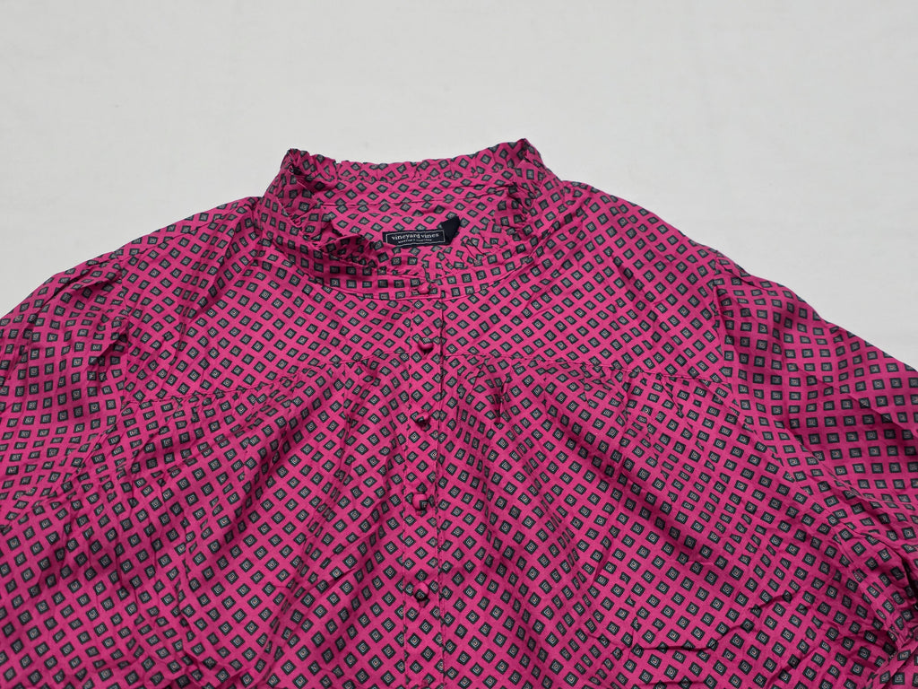 Blusa Vineyard Vines De Seda Xgrande Xl Rosa