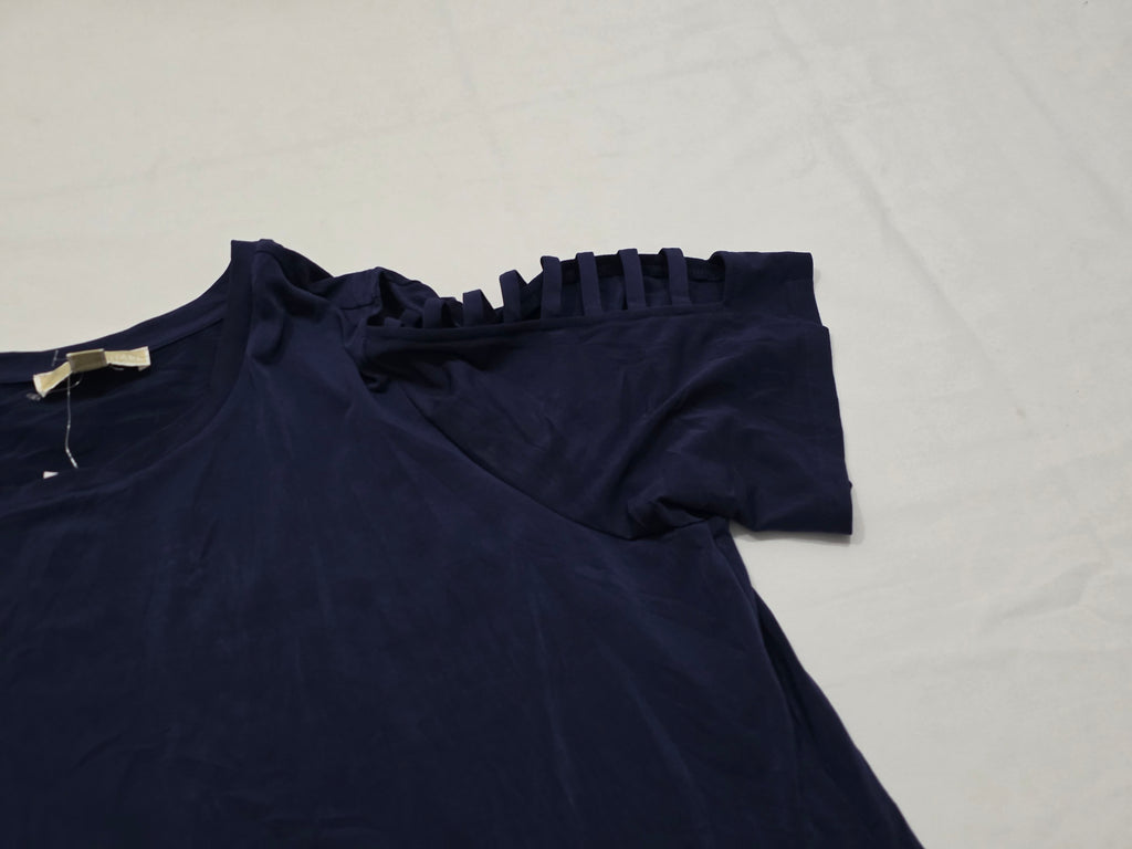Vestido Michael Kors Talla 3x Azul Manga Corta