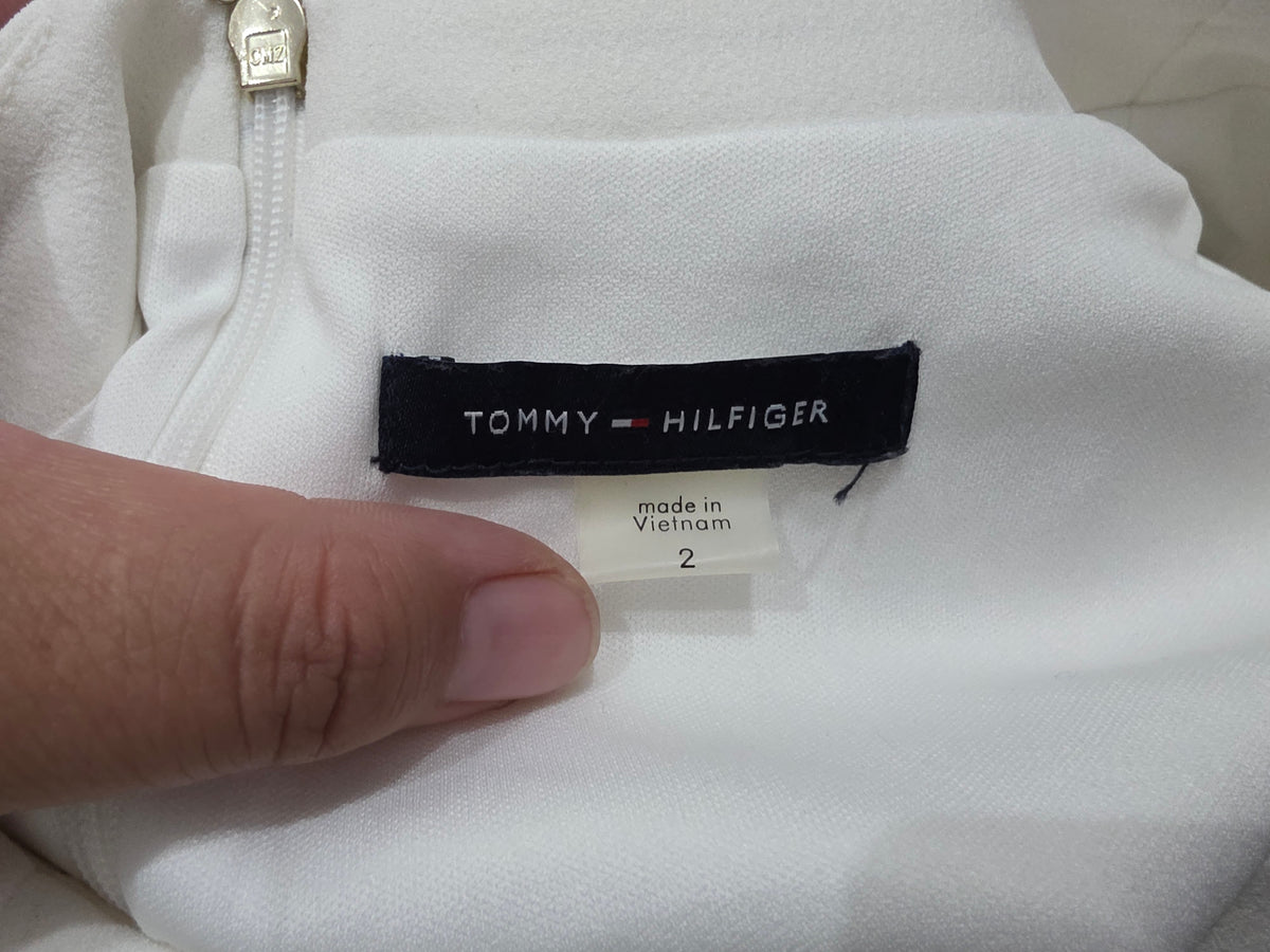 Vestido Tommy Hilfiger Talla 2 Blanco