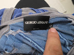 Blusa Giorgio Armani Talla 42 Azul/gris