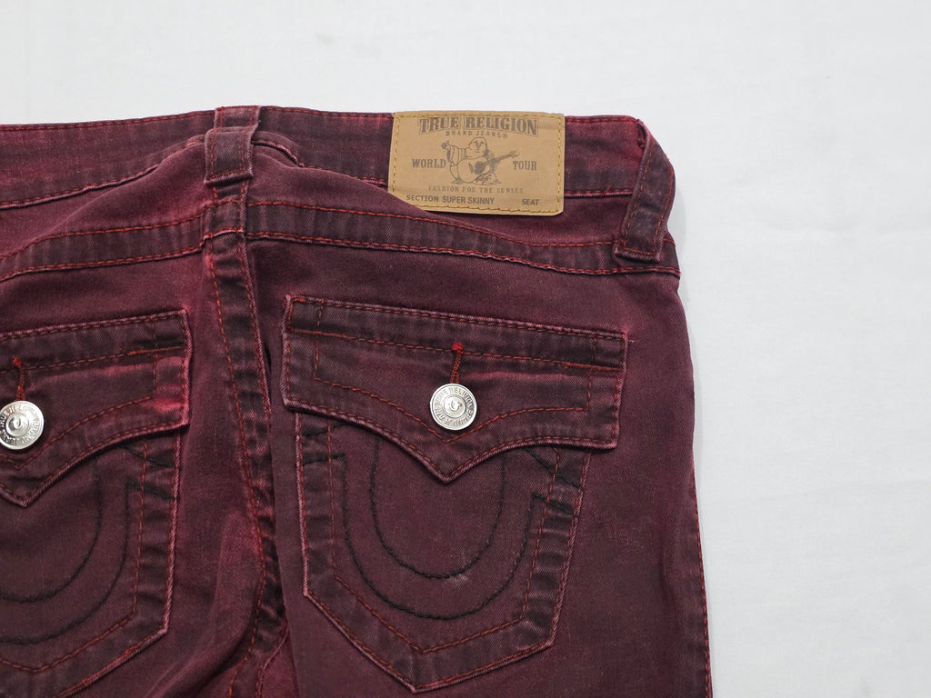 Pantalon True Religion De Mujer Talla 27 Rojo