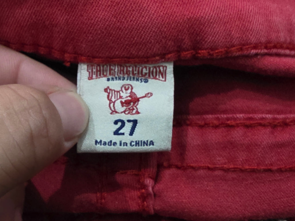Pantalon True Religion De Mujer Talla 27 Rojo