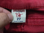 Pantalon True Religion De Mujer Talla 27 Rojo