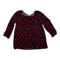 Blusa Michael Kors Chico S Rojo Con Negro Corazones
