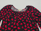 Blusa Michael Kors Chico S Rojo Con Negro Corazones