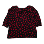 Blusa Michael Kors Chico S Rojo Con Negro Corazones